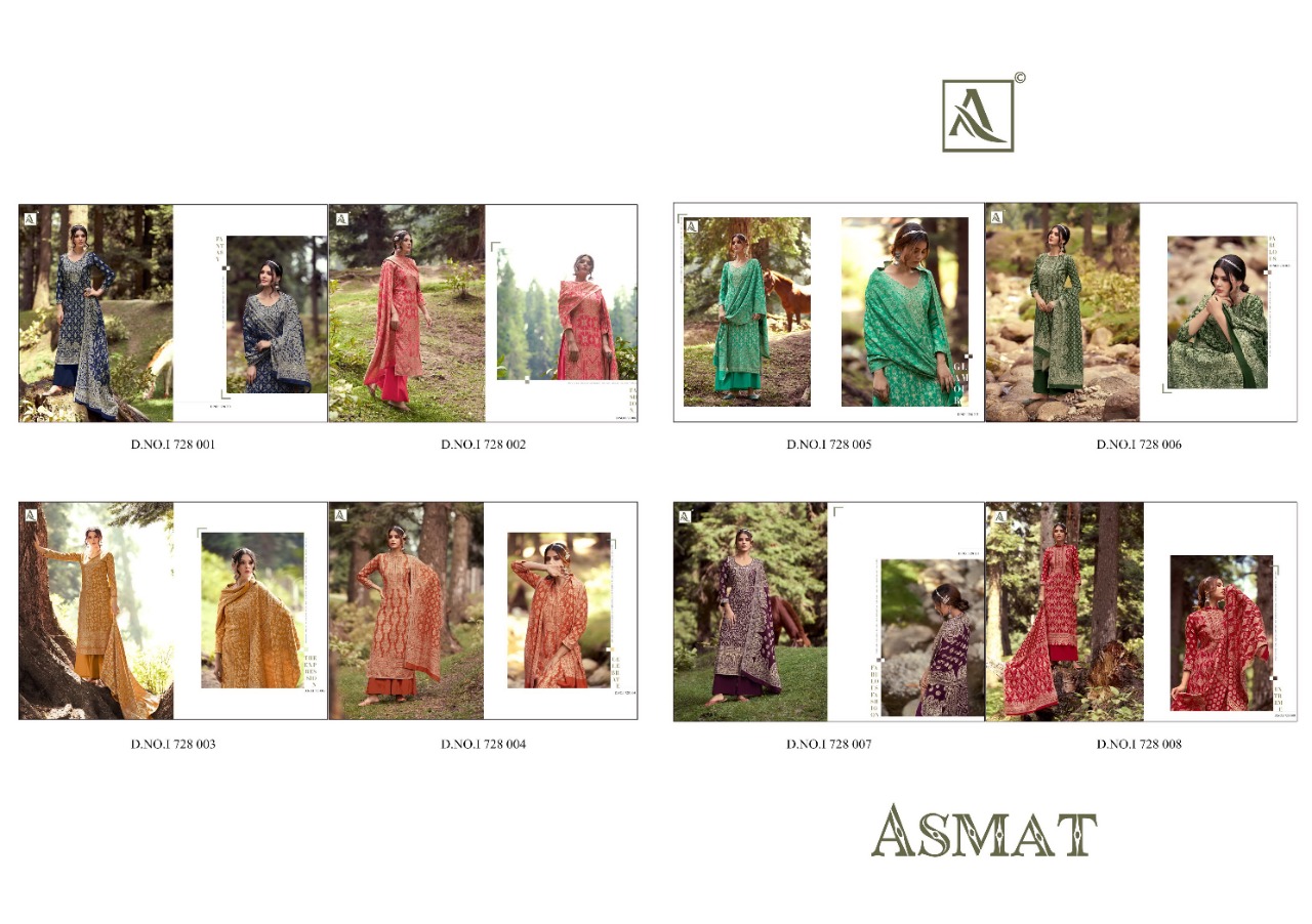 Alok Asmat Winter Wear Wool Pashmina Dress Material Catalog