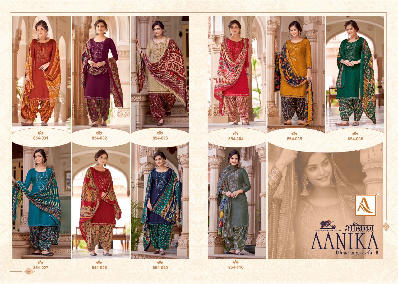 Alok Aanika Exclusive Digital Printed Winter Wear Pashmina Catalog
