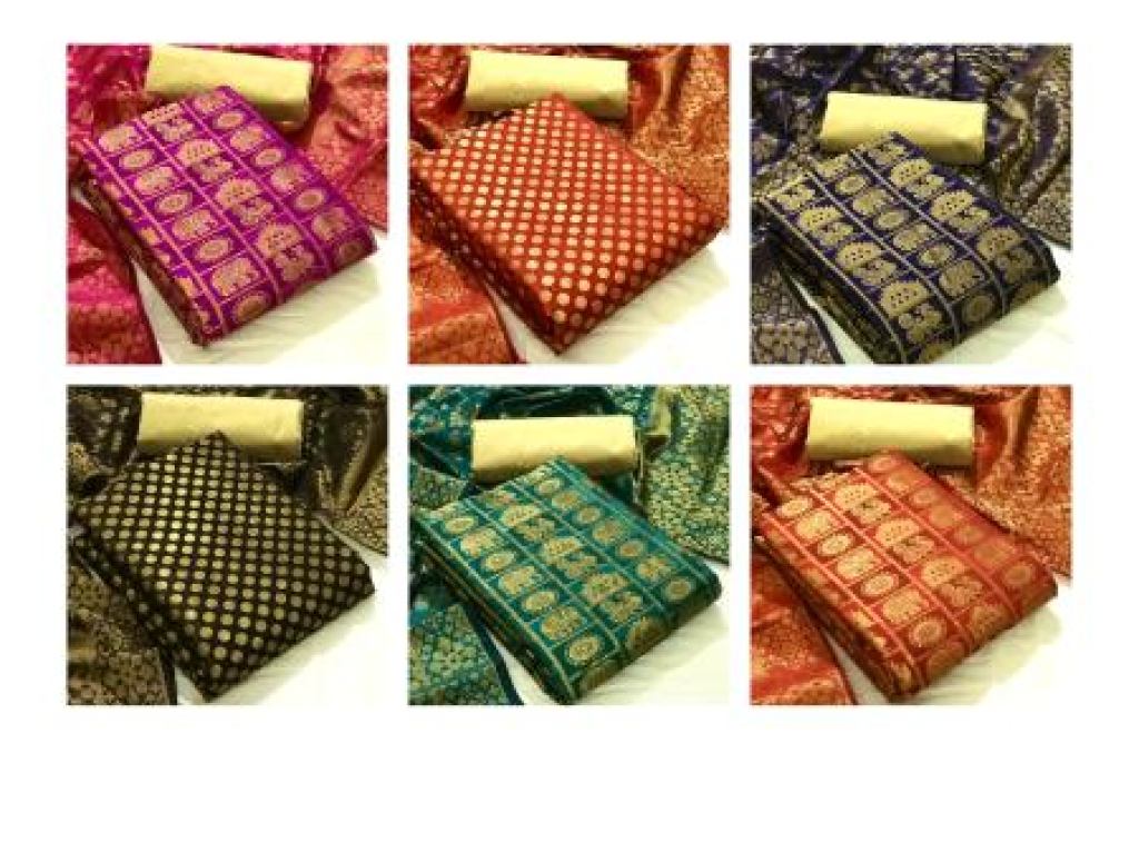 Banarasi Silk Vol 50 Designer Festive Wear Silk Dress Materials Catalog