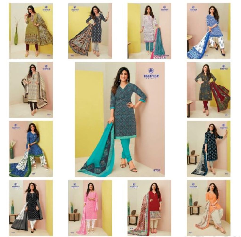 Deeptex Miss India Vol 67 Regular Wear Cotton Dress Material Catalog