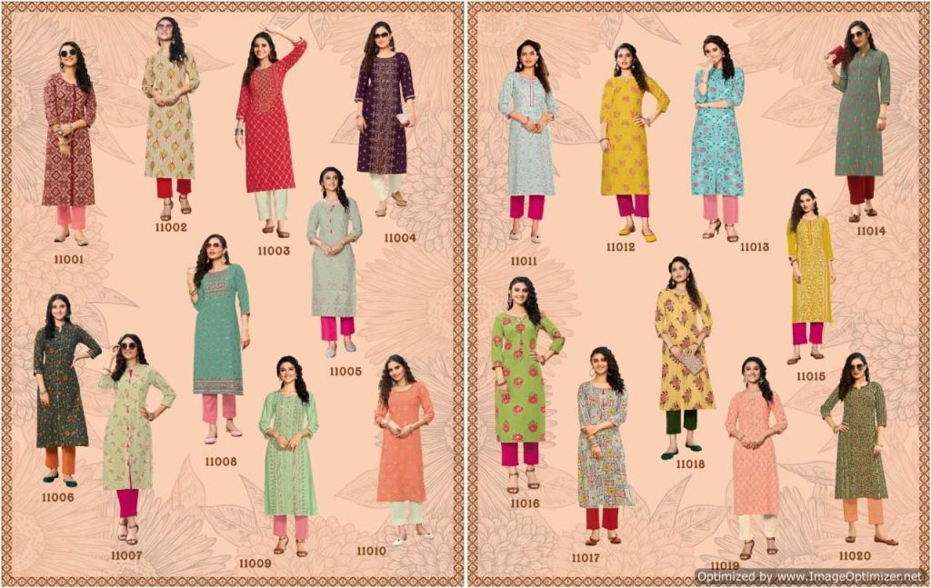 Diya Trends Gardencity Vol 11 Fancy Designer Casual Wear Kurti Catalog