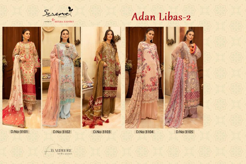 Serene Adan Libas Vol 2 Georgette Wear Pakistani Salwar Suits Catalog