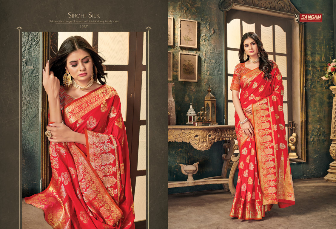 Sangam Presents Sirohi Silk Designer Silk Sarees
