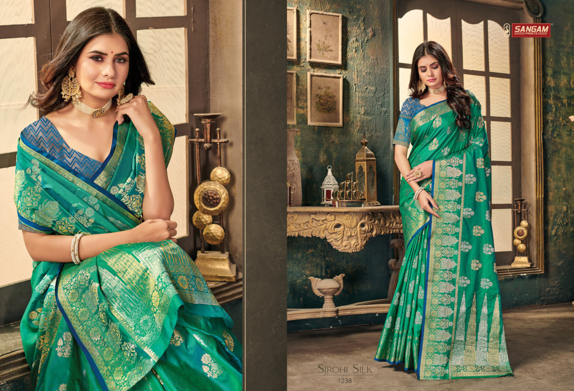 Sangam Presents Sirohi Silk Designer Silk Sarees