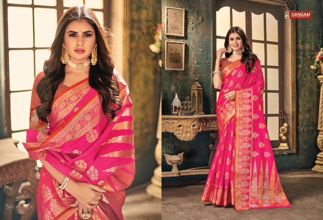 Sangam Presents Sirohi Silk Designer Silk Sarees