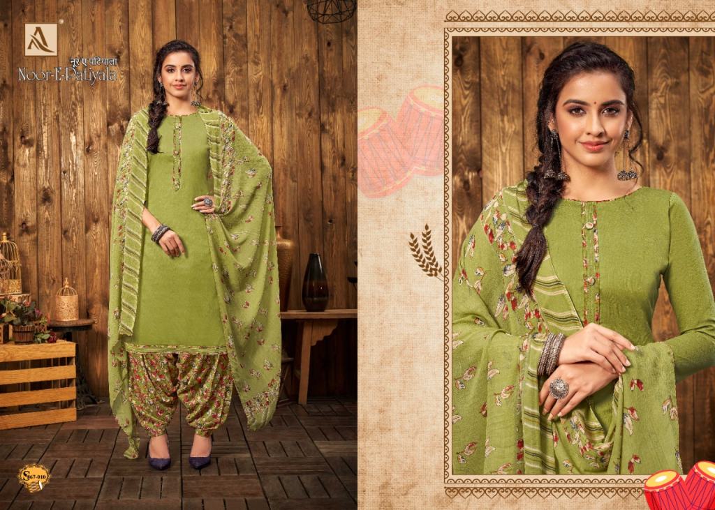 Alok Noor-e-patiyala Vol 8 Fancy Cotton Printed Dress Materials Catalog