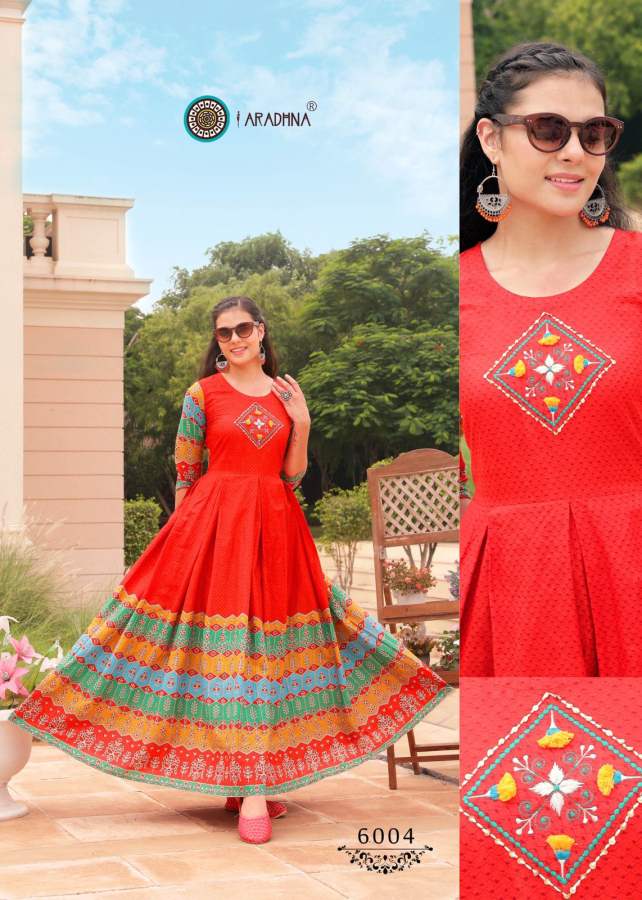 Aradhna Level Vol 6 Long Anarkali Kurti Catalog