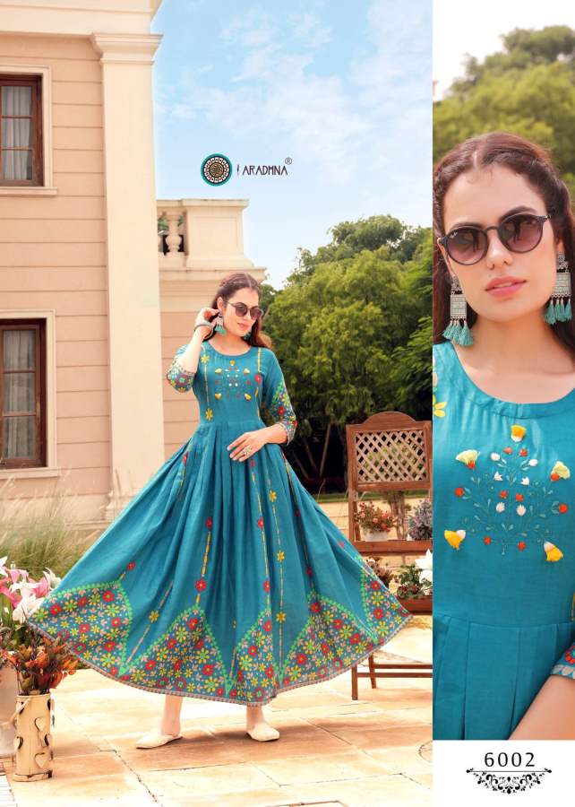 Aradhna Level Vol 6 Long Anarkali Kurti Catalog