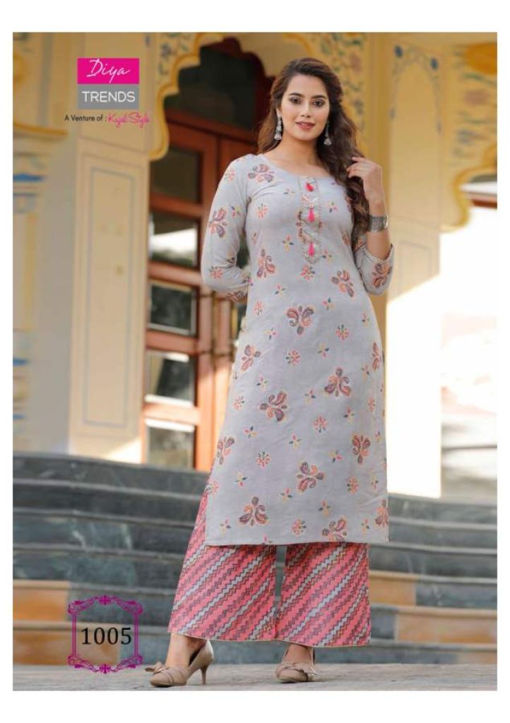 Diya Trends Celebration Vol 1 Fancy Wear Kurti With Bottom Catalog