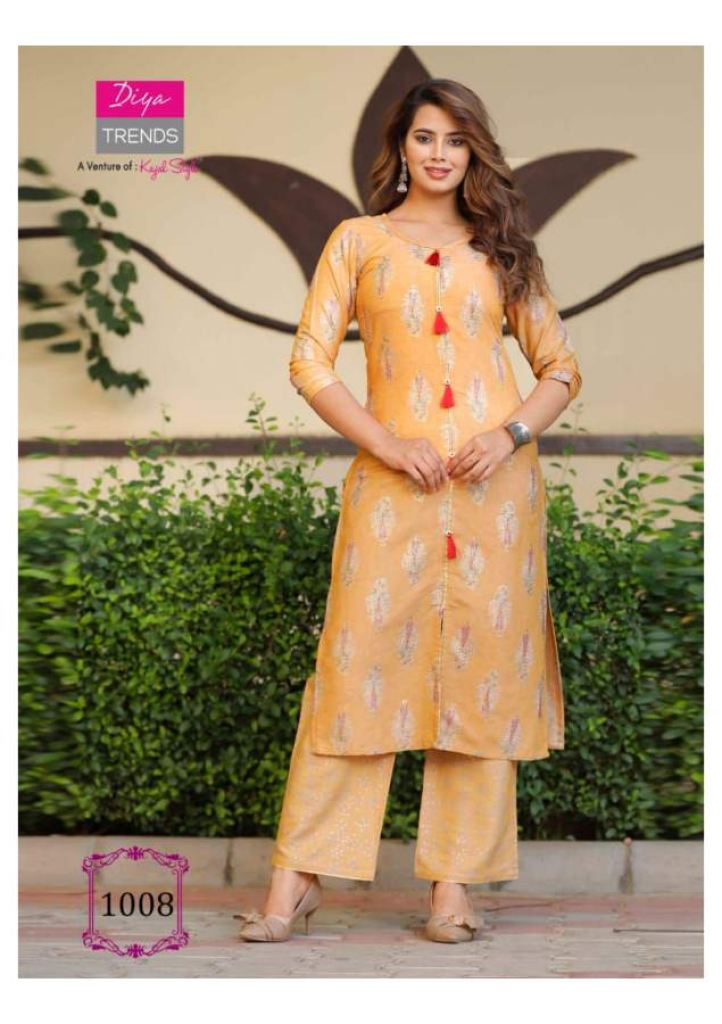 Diya Trends Celebration Vol 1 Fancy Wear Kurti With Bottom Catalog
