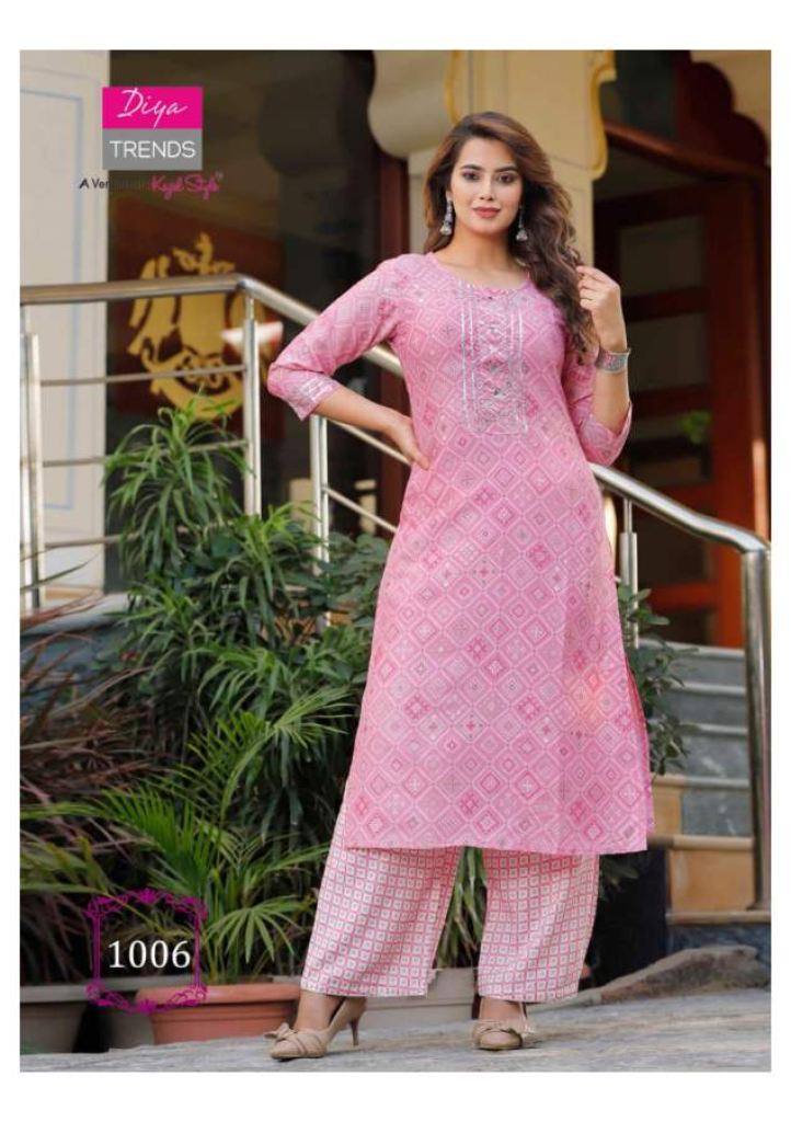 Diya Trends Celebration Vol 1 Fancy Wear Kurti With Bottom Catalog