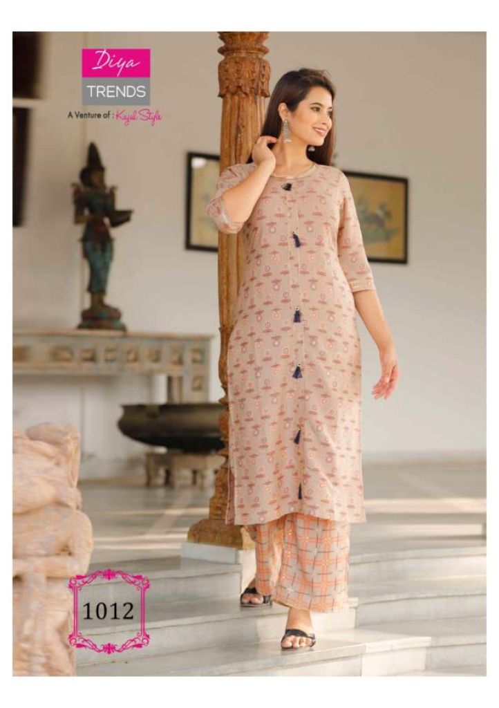 Diya Trends Celebration Vol 1 Fancy Wear Kurti With Bottom Catalog