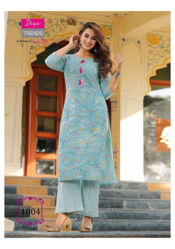 Diya Trends Celebration Vol 1 Fancy Wear Kurti With Bottom Catalog