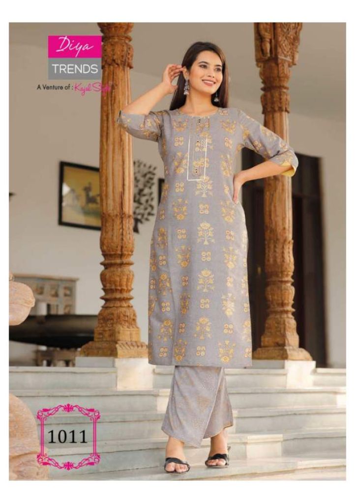 Diya Trends Celebration Vol 1 Fancy Wear Kurti With Bottom Catalog
