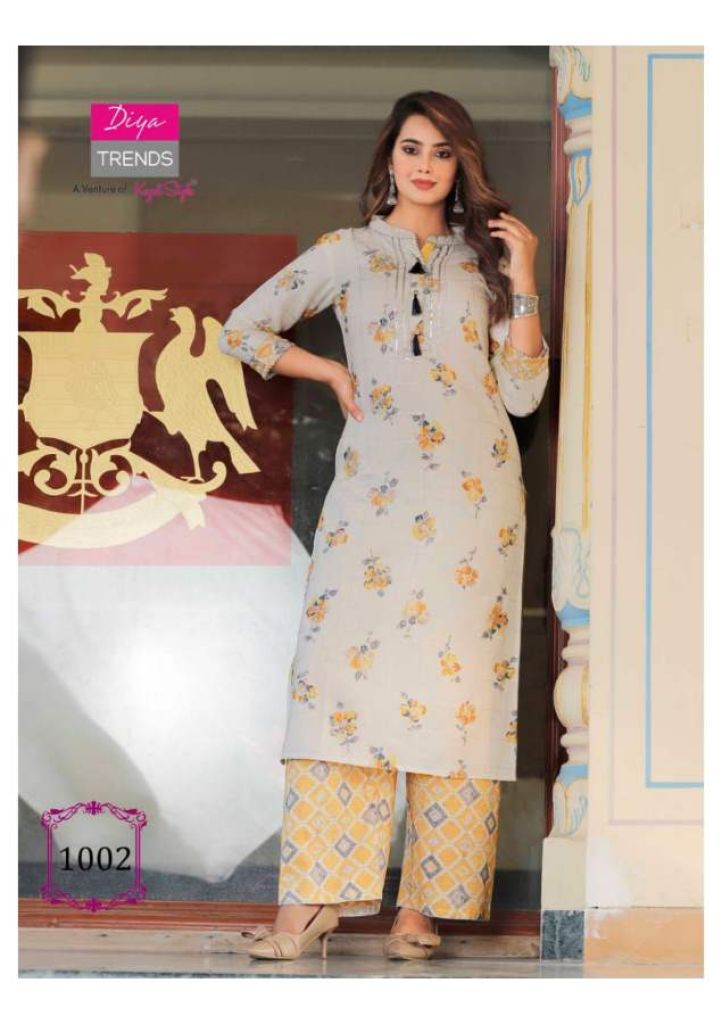 Diya Trends Celebration Vol 1 Fancy Wear Kurti With Bottom Catalog