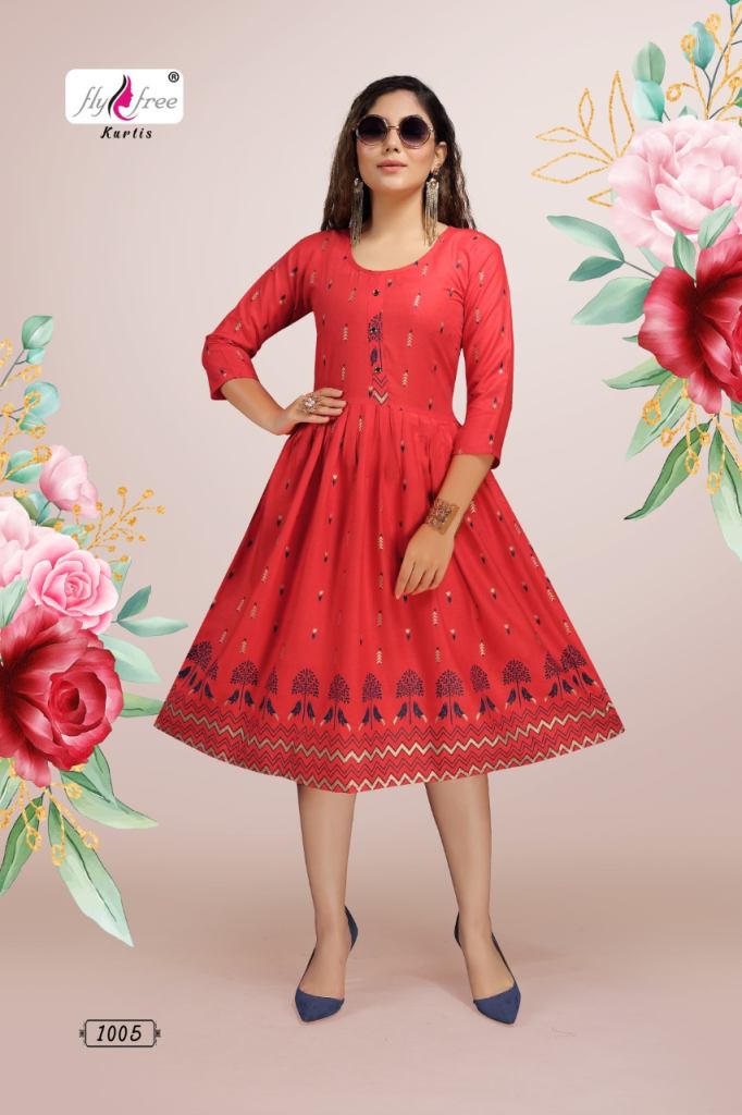 Fly Free Polar Anarkali Kurtis Catalog