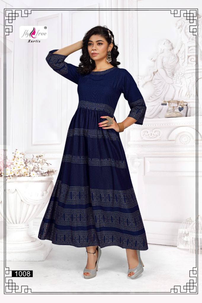 Fly Free Rolls Roych Vol 2 Long Anarkali Kurtis Catalog