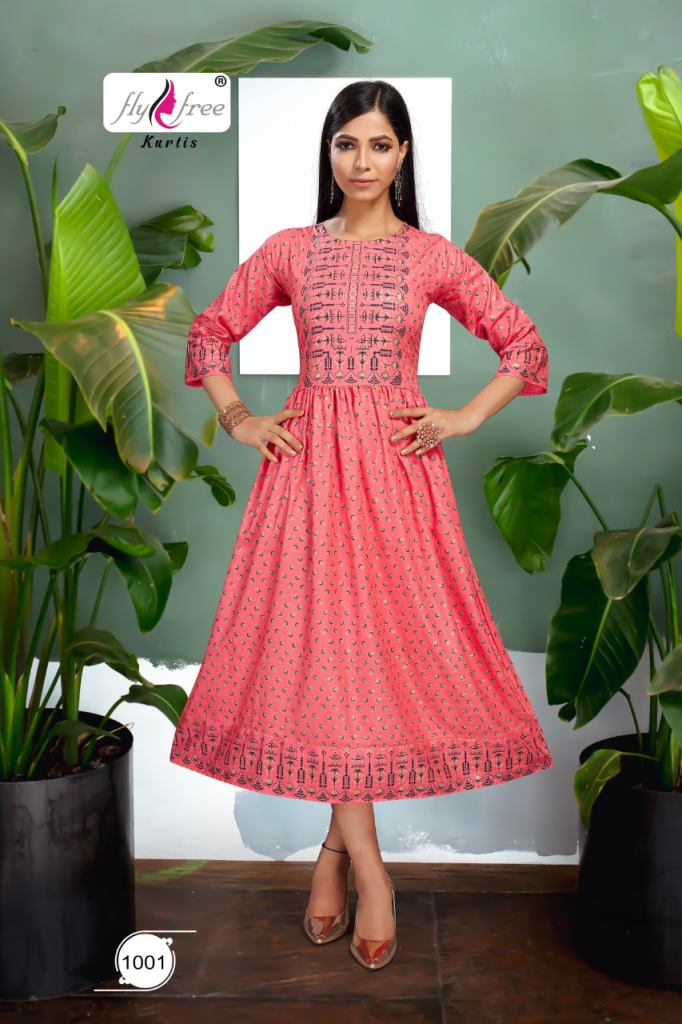 Fly Free Salt Latest Low Rate Anarkali Kurti Catalog