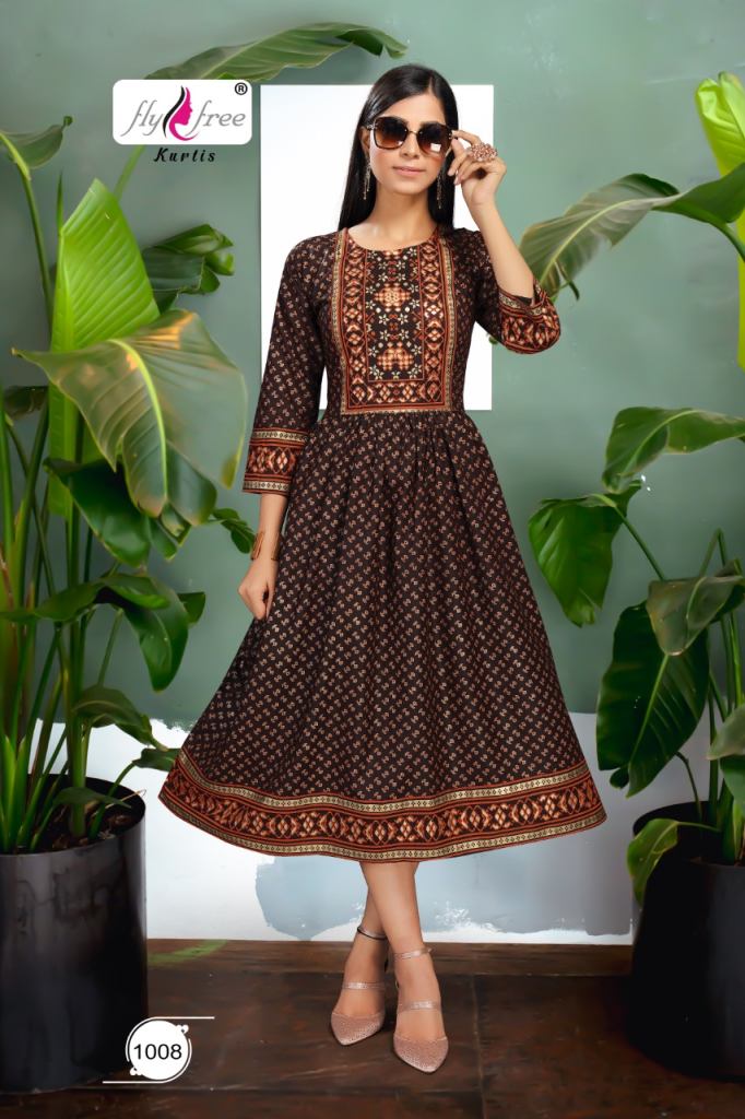 Fly Free Salt Latest Low Rate Anarkali Kurti Catalog