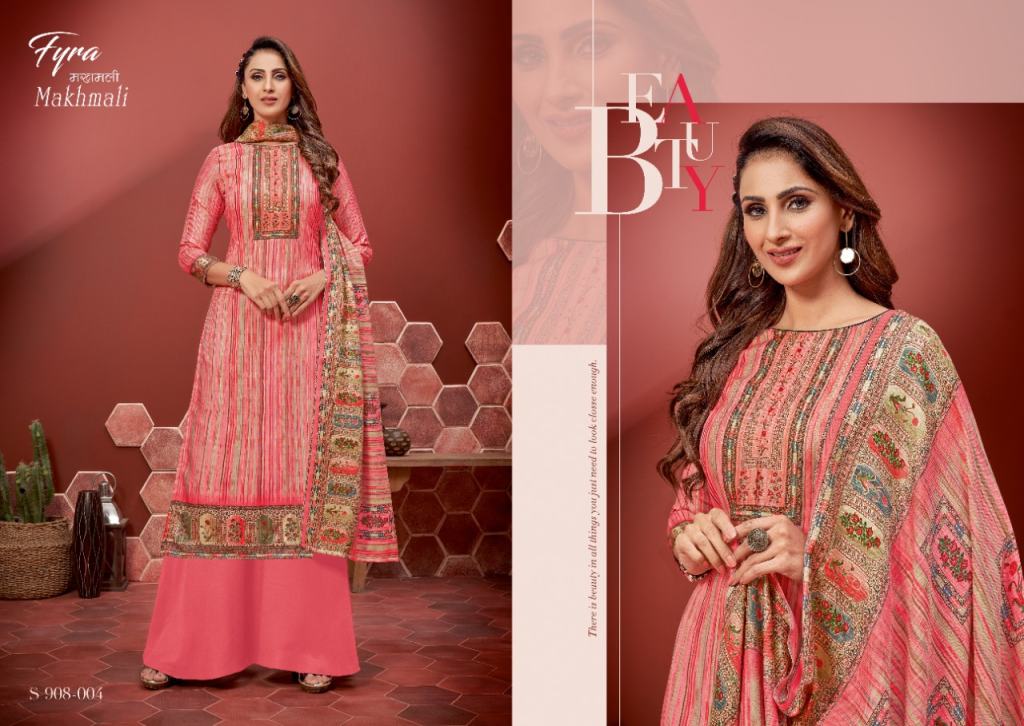 Fyra Makhmali Winter Wear Digital Printed Pashmina Dress Materials