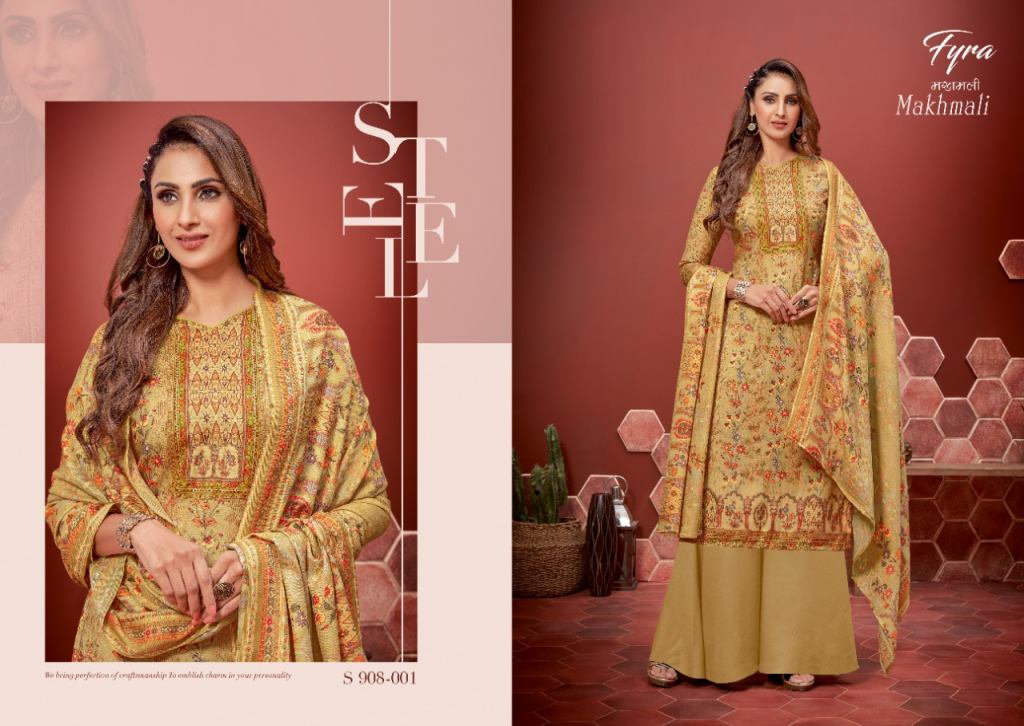 Fyra Makhmali Winter Wear Digital Printed Pashmina Dress Materials