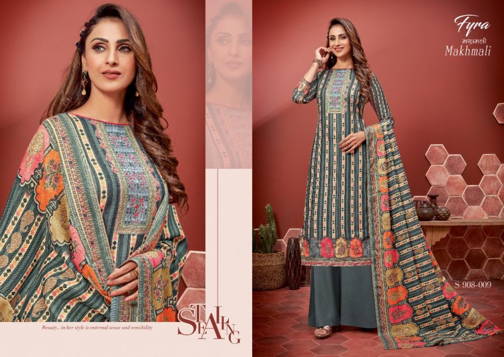 Fyra Makhmali Winter Wear Digital Printed Pashmina Dress Materials