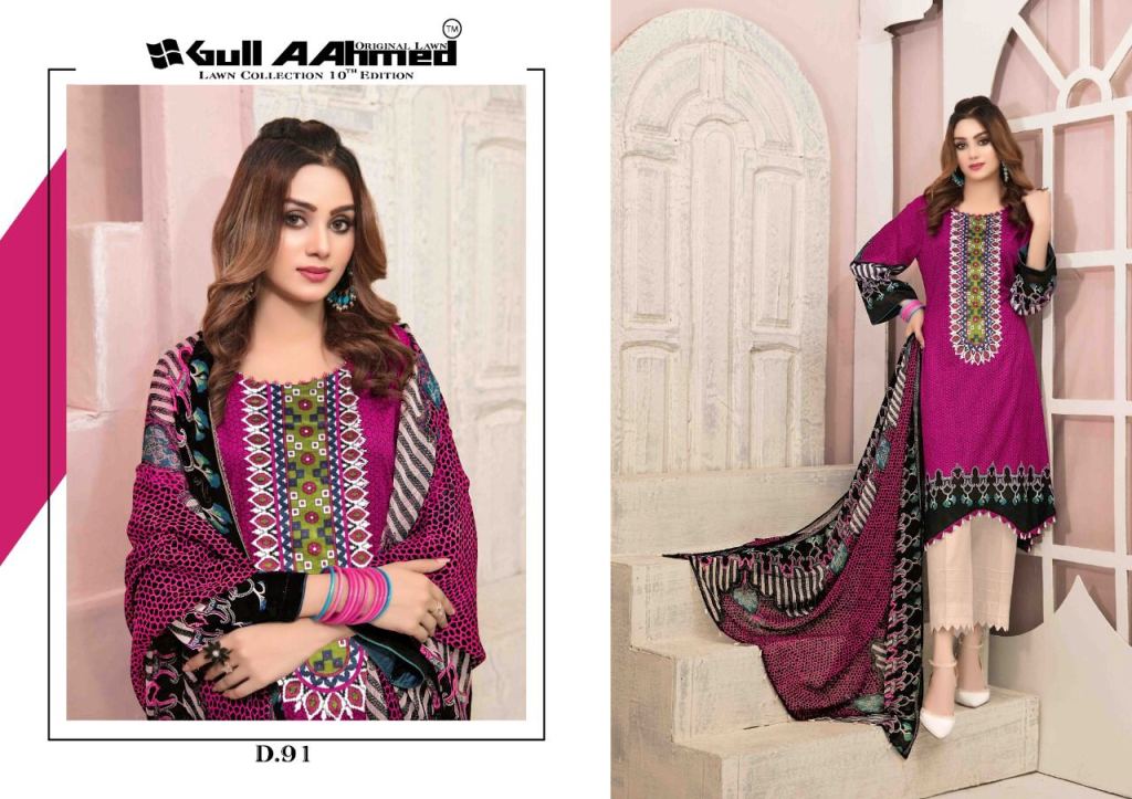 Gull Ahmed Vol 10 Pure Lawn Karachi Dress Materials Catalog