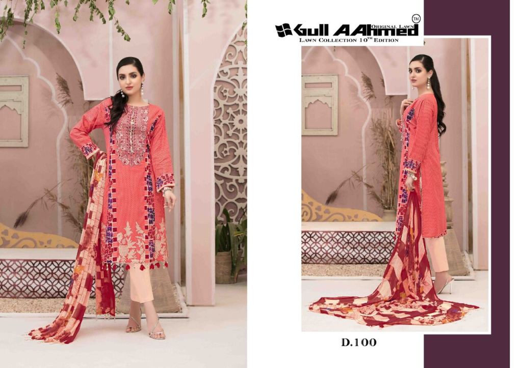 Gull Ahmed Vol 10 Pure Lawn Karachi Dress Materials Catalog
