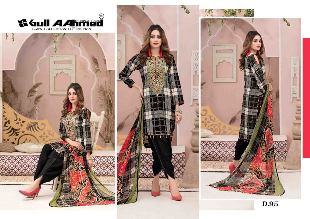 Gull Ahmed Vol 10 Pure Lawn Karachi Dress Materials Catalog