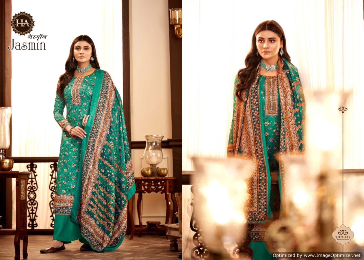 Harshit Jasmin Digital Printed Wool Pashmina Dress Material Catalog