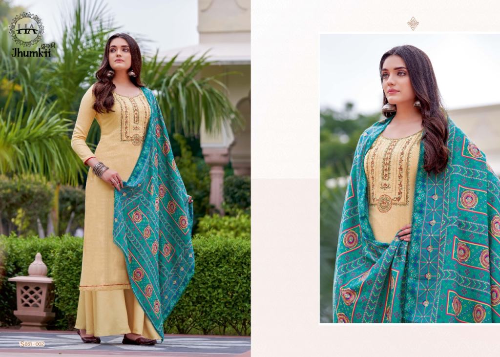 Harshit Jhumkii Winter Wear Pure Wool Pashmina Catalog