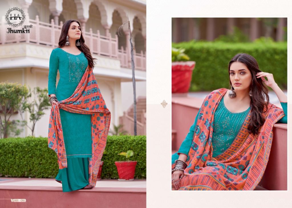 Harshit Jhumkii Winter Wear Pure Wool Pashmina Catalog