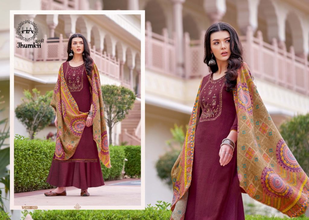 Harshit Jhumkii Winter Wear Pure Wool Pashmina Catalog