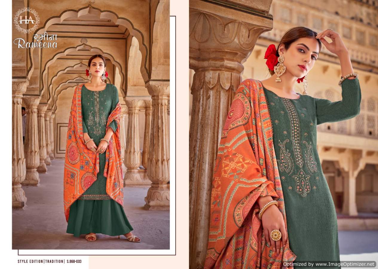 Harshit Rameena Winter Wear Designer Wool Pashmina Catalog