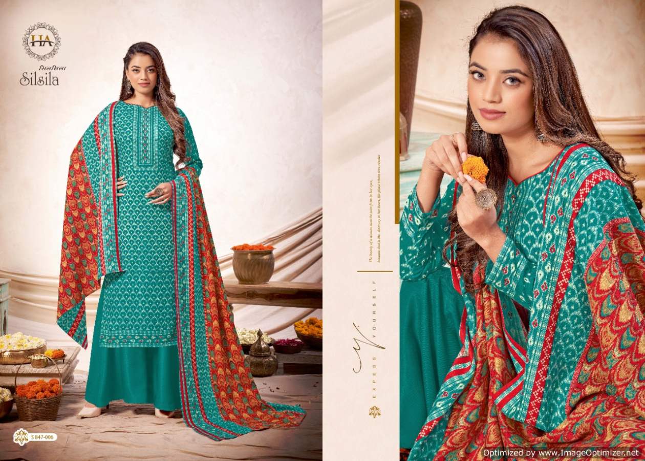 Harshit Silsila Winter Wear Wool Pashmina Drees Material Catalog
