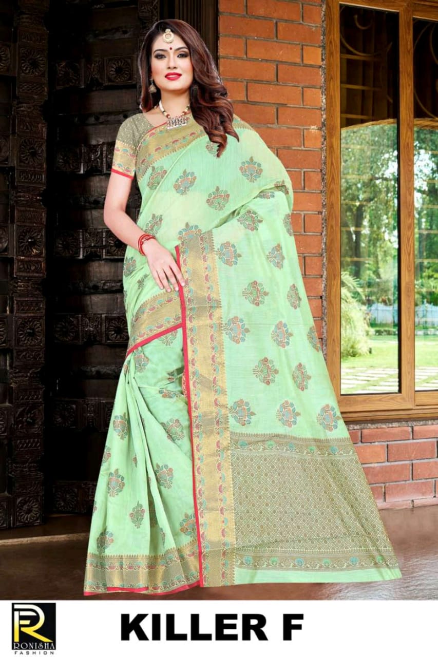 Ranjna Killer Casual Wear Soft Cotton Silk Rich Pallu Beautiful Collection