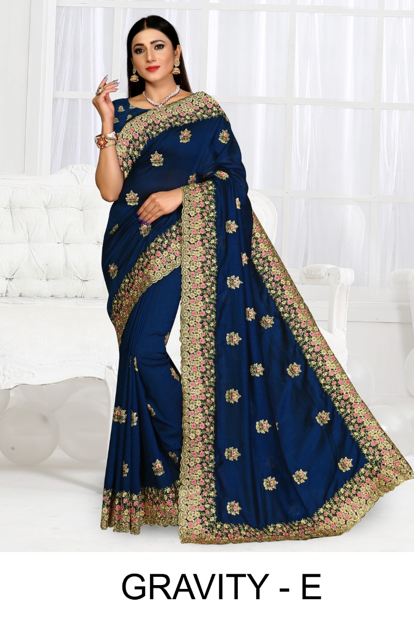 Ranjna Gravity Embroidery Worked Saree Heavy Diamond Party Wear Collction