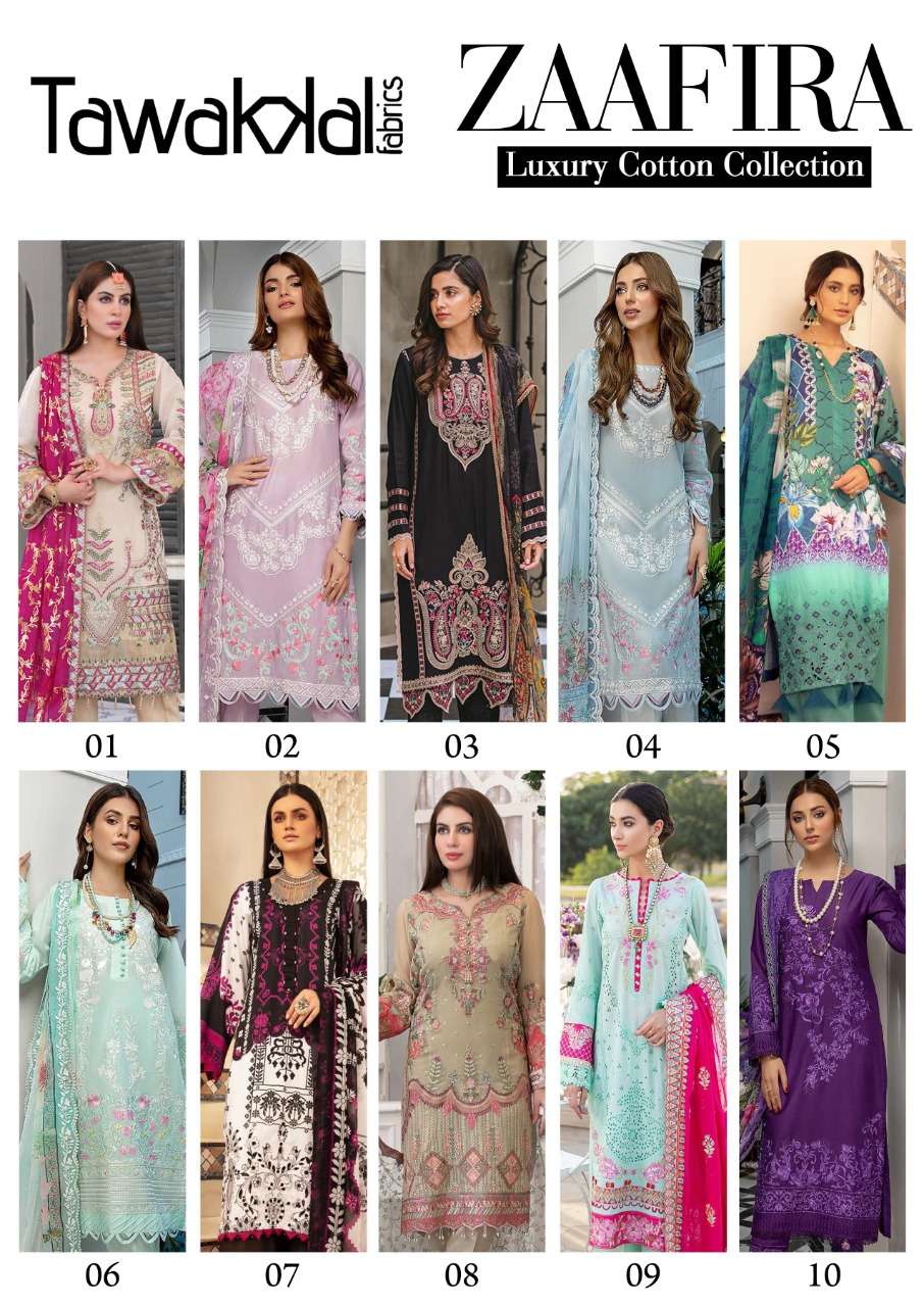 Tawakkal Zaafira Luxury Karachi Cotton Buy Karachi Cotton Suits