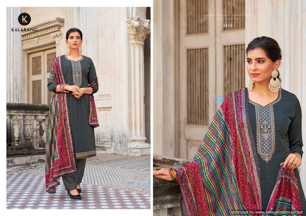 Kalarang Goldi Festive Wear Designer Dress Material