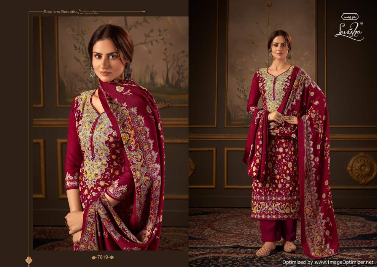 Levisha Femina Vol 12 Winter Wear Pashmina Dress Material Catalog
