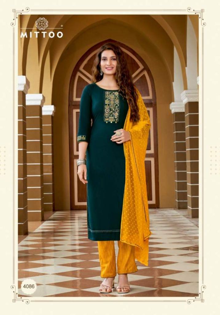 Mittoo Mahendi Vol 5 Fancy Designer Readymade Kurti Bottom With Dupatta Catalog