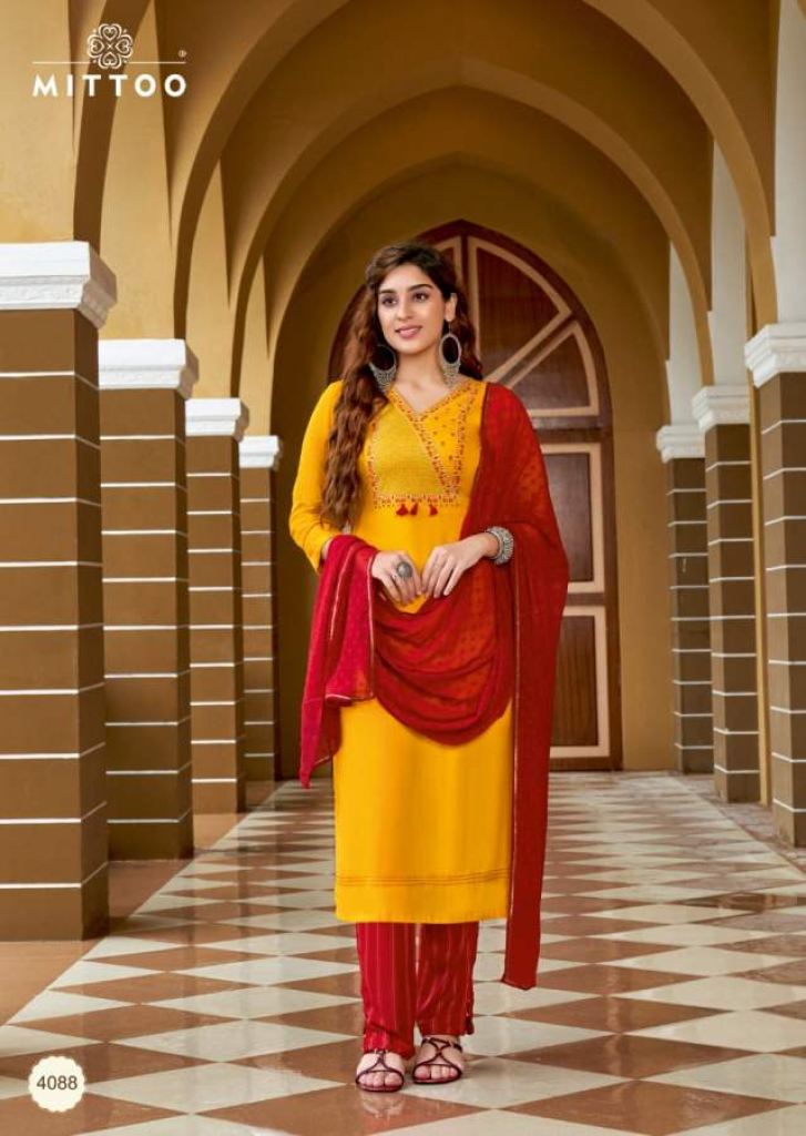 Mittoo Mahendi Vol 5 Fancy Designer Readymade Kurti Bottom With Dupatta Catalog