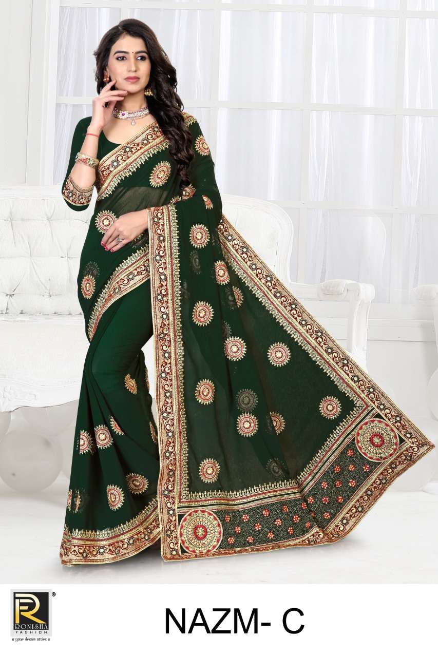 Ranjna  Nazm Festive Wear Georgette Saree Catalog