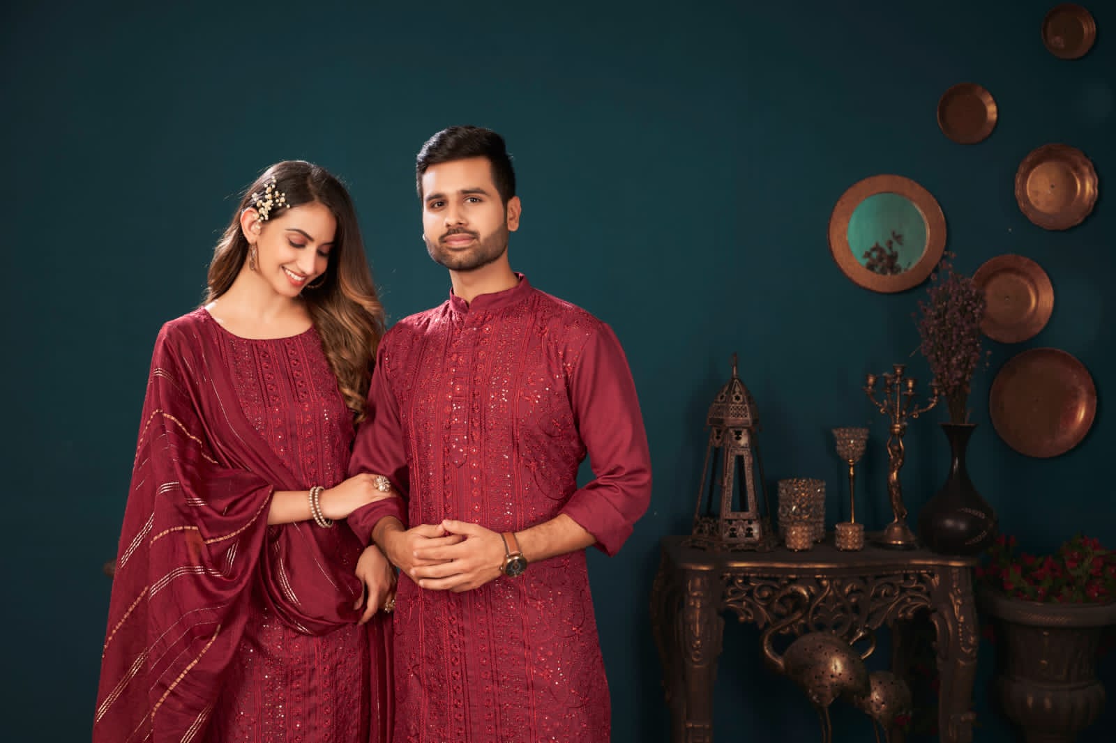Banwery Royal Couple Vol 8 Fancy Wear Designer Couple Kurta Catalog