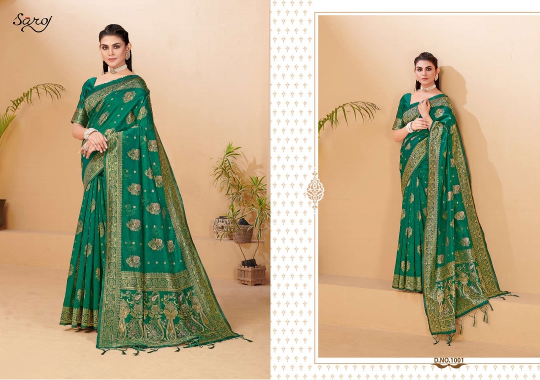 Saroj Andaaz Festive Wear Cotton Silk Saree Catalog