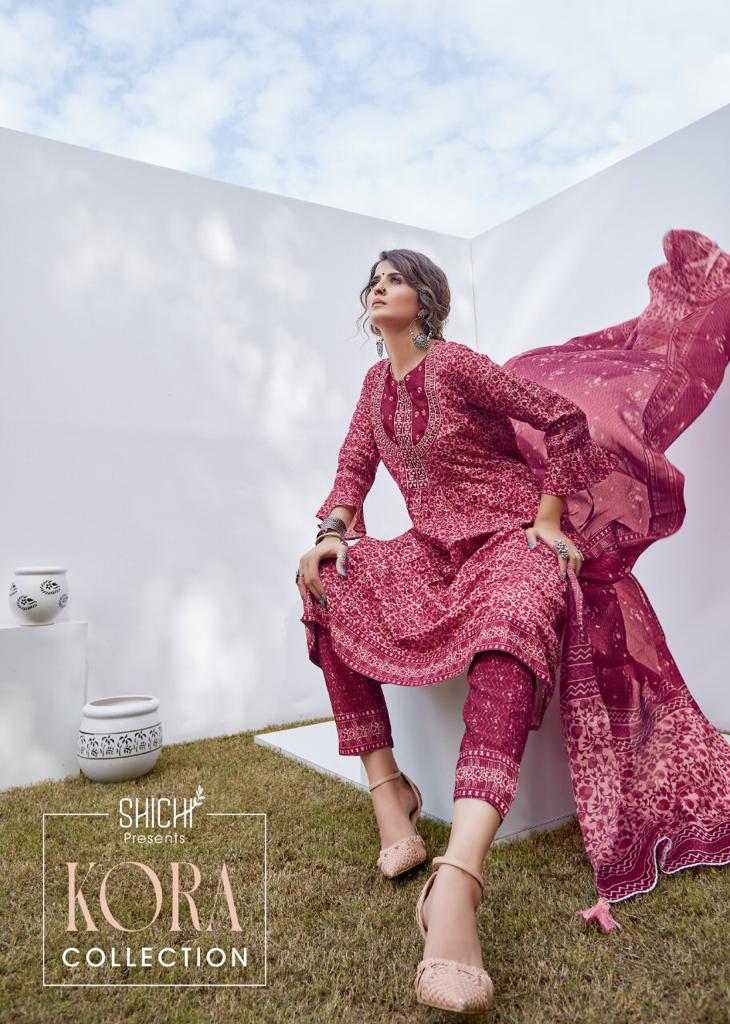 Shichi Kora Readymade Kurtis Bottom And Dupatta Catalog