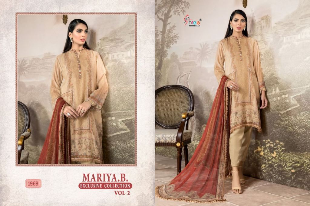 Shree Fabs Mariya B Exclusive Collection Vol 2 Designer Cotton Pakistnai Suits Catalog