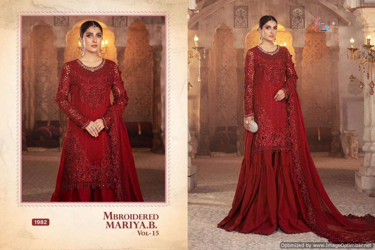 Shree Fabs  Mbroidered Mariya B Vol  15 Pakistani Salwar Kameez Catalog
