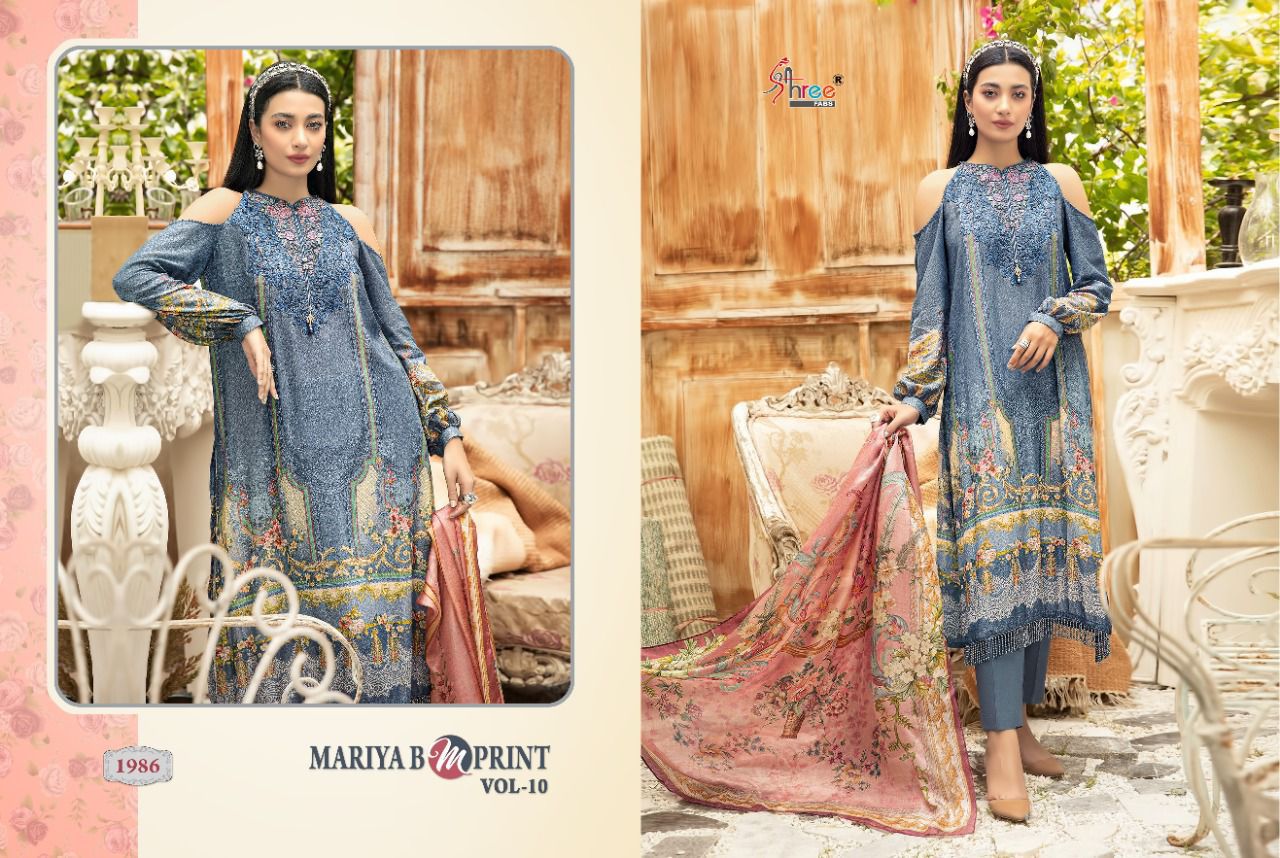 Shree Mariya B M Print Vol 10 Pakistani Pashmina Catalog