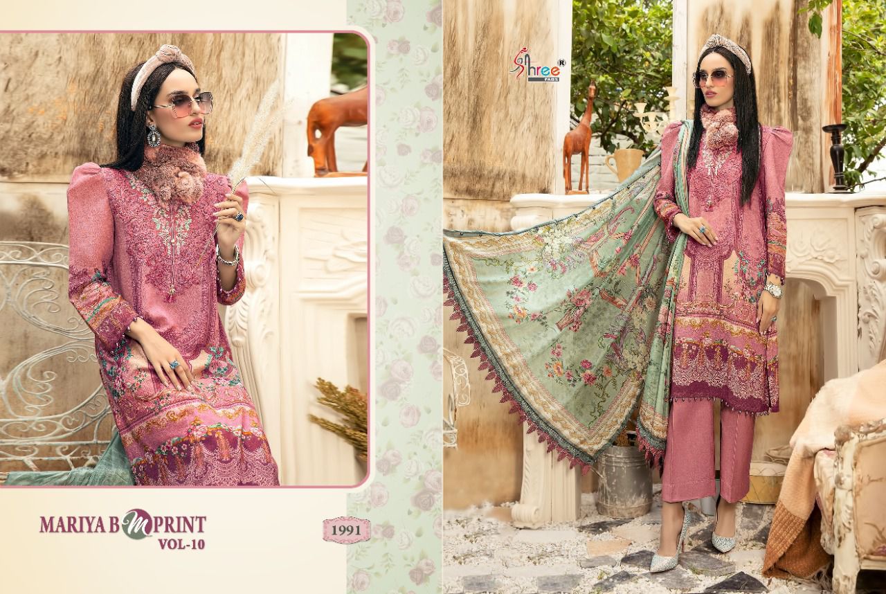 Shree Mariya B M Print Vol 10 Pakistani Pashmina Catalog